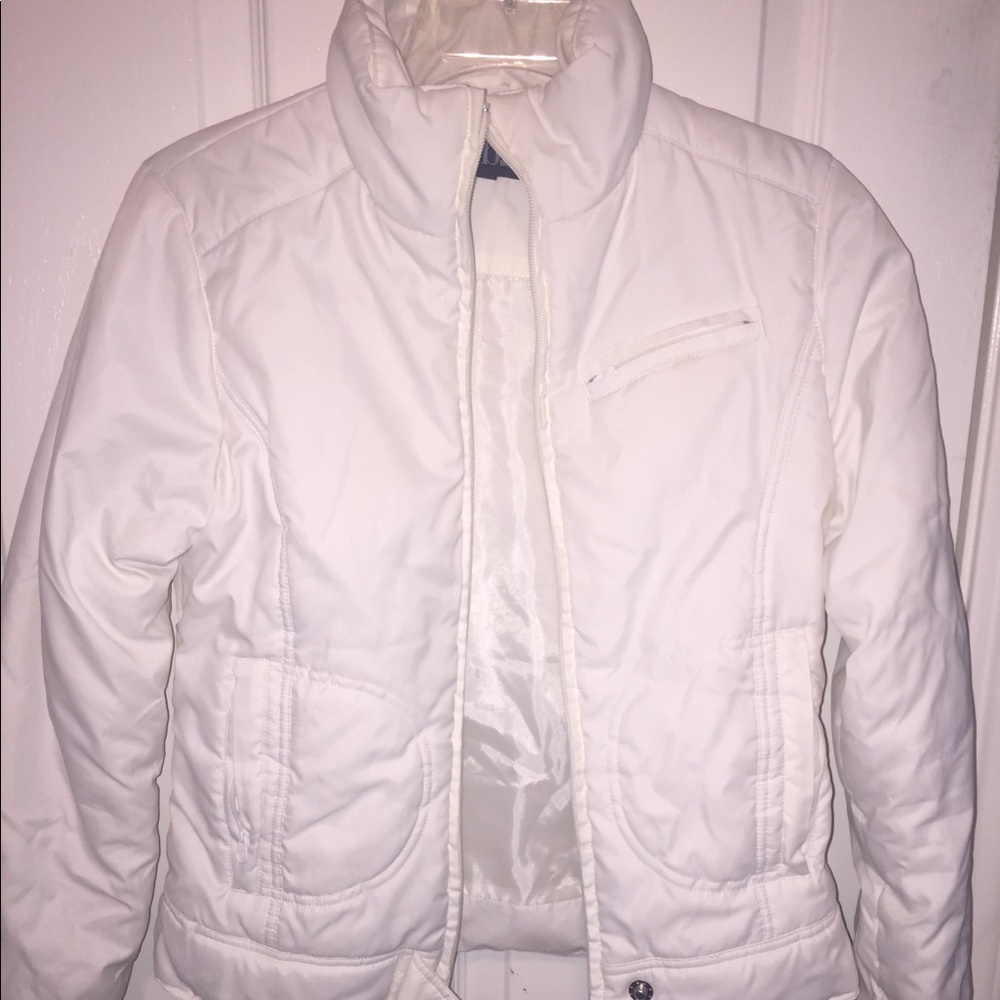 White Puffer Coat.